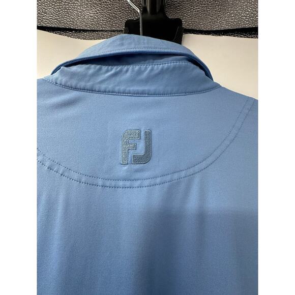 Footjoy Men's Blue Performance ProDry Solid Lisle Golf Athletic Polo Size XL - Picture 2 of 5